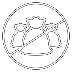 Ban plastic bag icon in line style