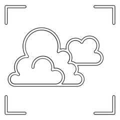 Air pollution icon in line style