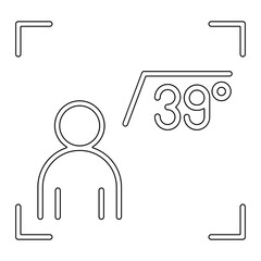 Fever icon in line style