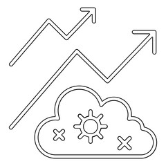 Air pollution icon in line style