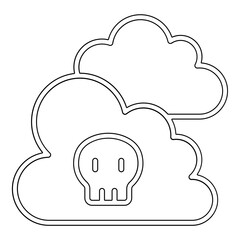 Air pollution icon in line style