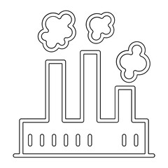 Air pollution icon in line style
