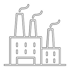 Factory icon in line style