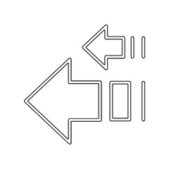 Transfer data icon in line style