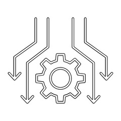 Process icon in line style