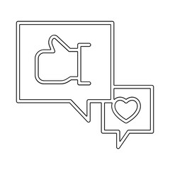 Social network icon in line style