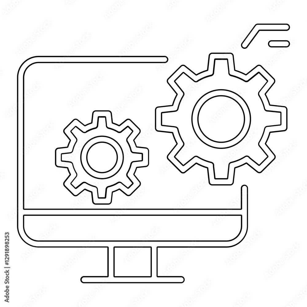 Poster setup, setting icon in line style