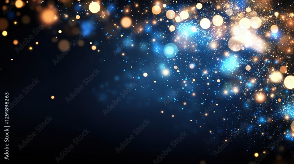 Poster dark background with multiple lights creating a striking visual effect for photography projects