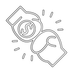 Business war icon in line style