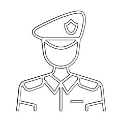 Soldier icon in line style