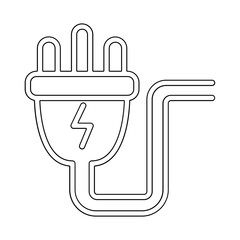 Plug icon in line style
