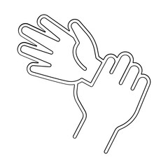 human trafficking icon in line style