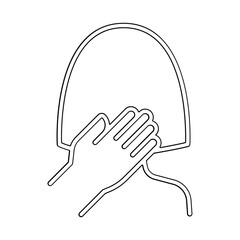 Sexual harassment icon in line style