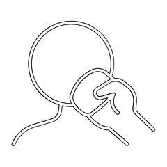 Punch icon in line style