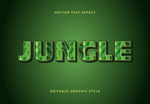 Green Nature Fresh Organic Leafy Decorative Text Effect