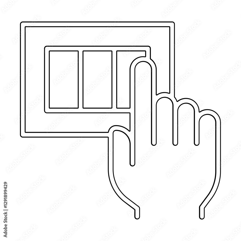 Poster switch icon in line style