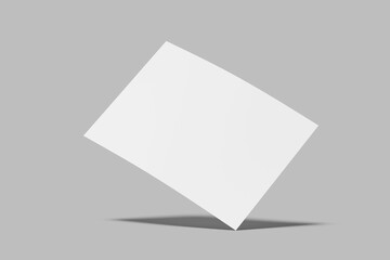 A4 Flyer Landscape Blank Mockup