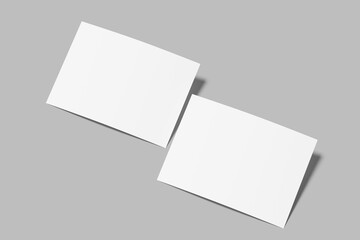 A4 Flyer Landscape Blank Mockup