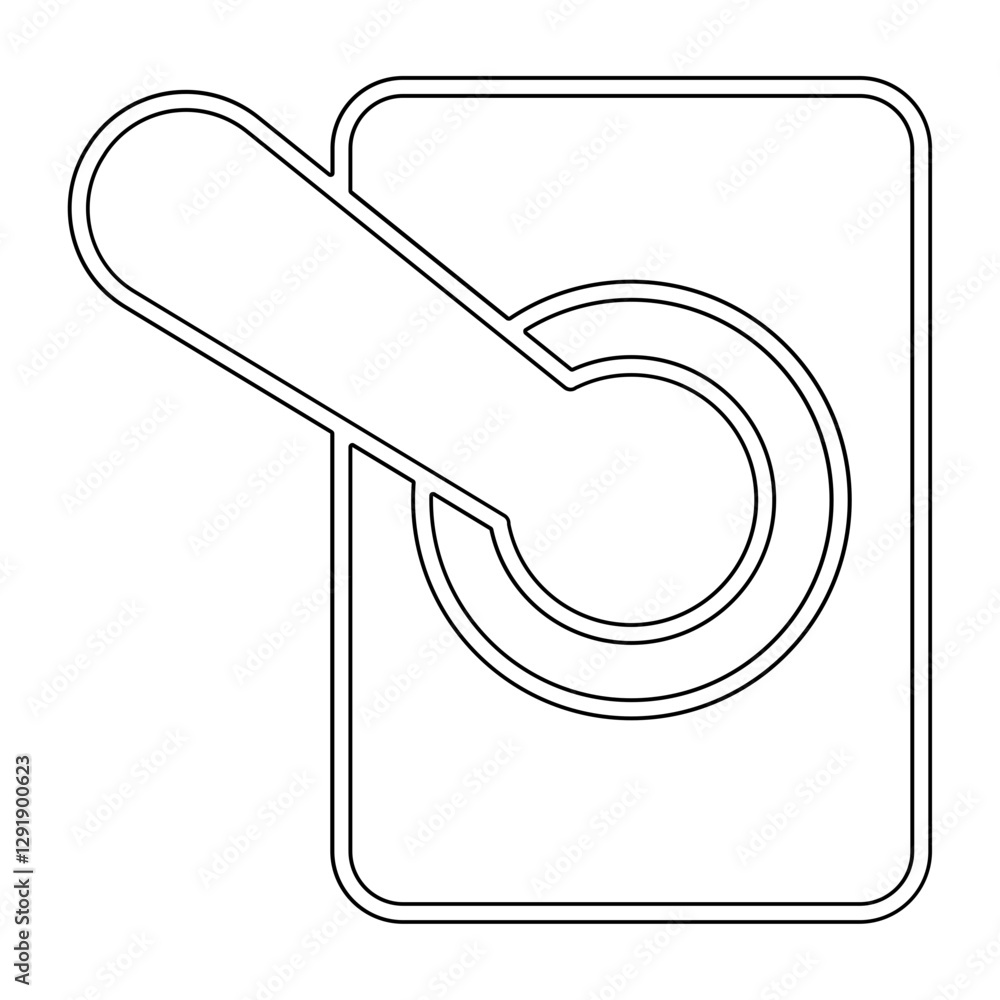 Poster switch icon in line style