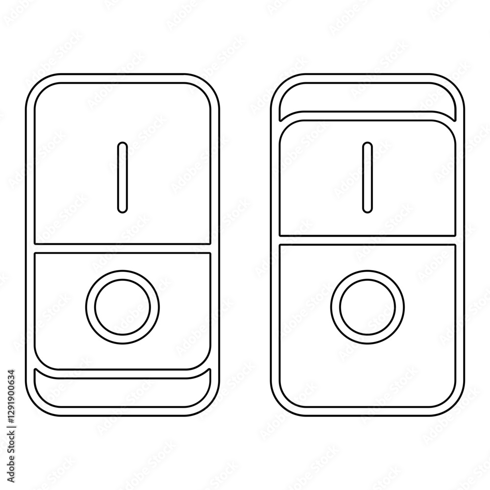 Poster switch icon in line style