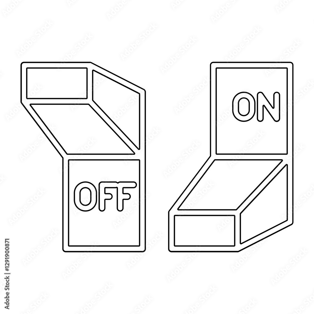 Poster switch icon in line style