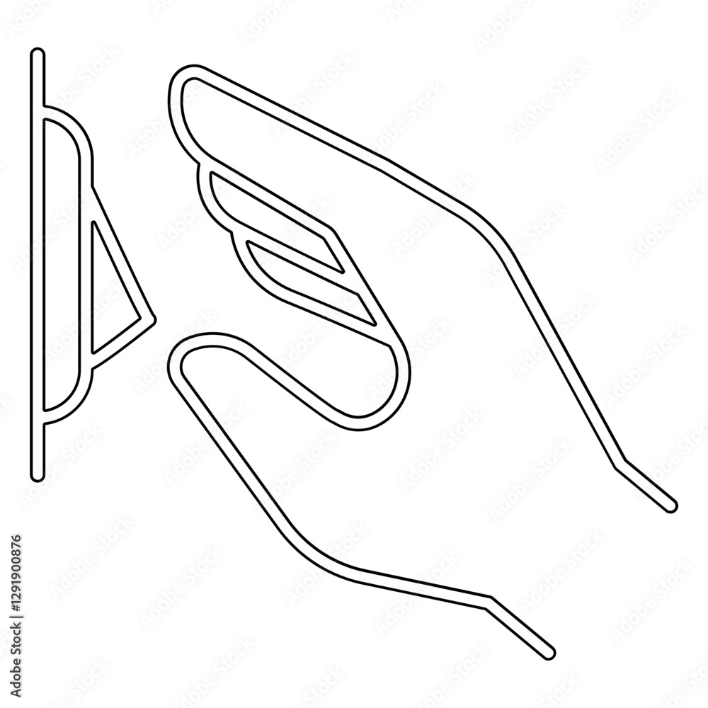Poster switch icon in line style