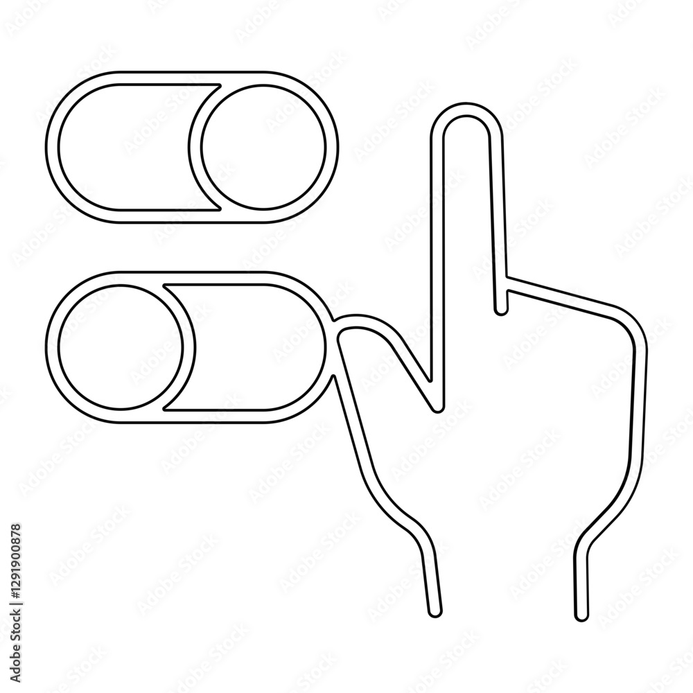 Poster switch icon in line style
