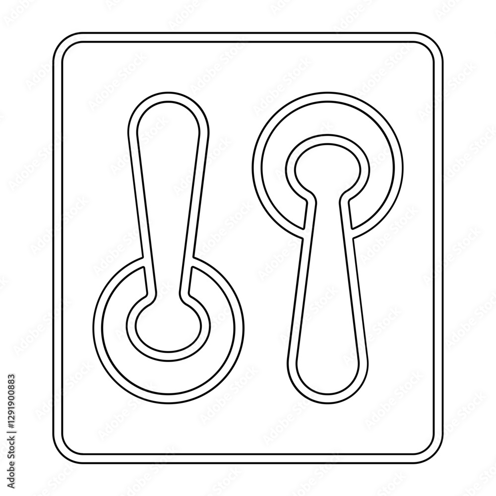 Poster switch icon in line style