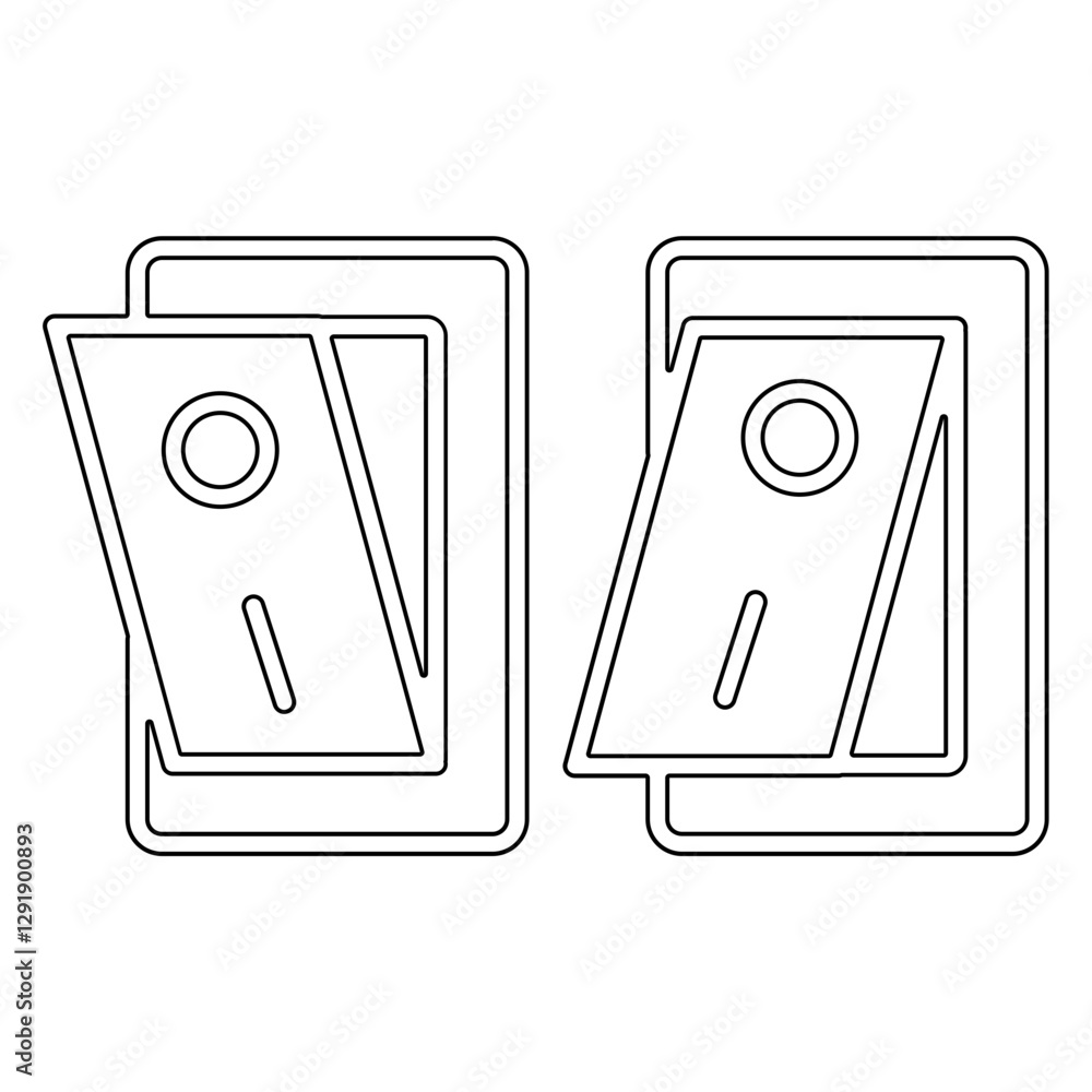 Poster switch icon in line style