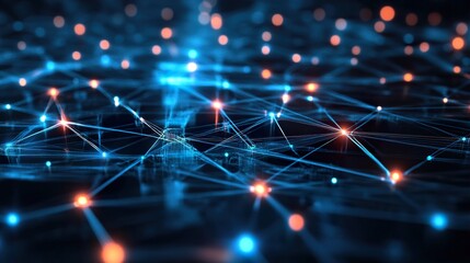 Glowing Tech Network
