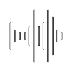 Audio wave icon in line style