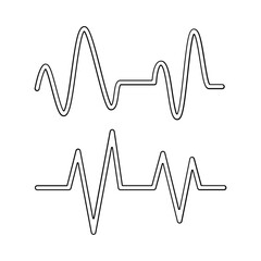 Wave icon in line style