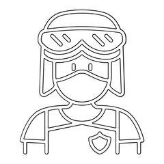 Commando icon in line style