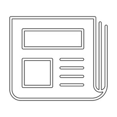Fototapeta premium Newspaper icon in line style