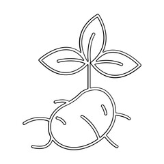 Tuber icon in line style