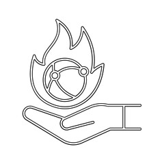 Superpower icon in line style