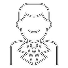 Obraz premium Businessman icon in line style