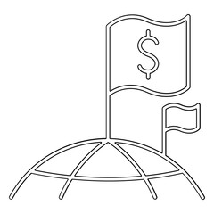 International business icon in line style