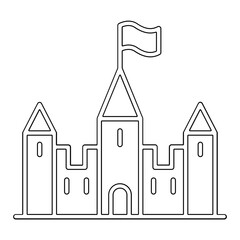 Bus icon in line style