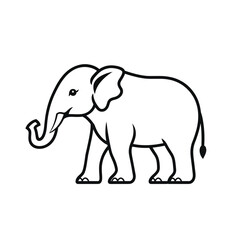 Obraz premium Majestic Elephant Line Art | Minimalist Wildlife PNG