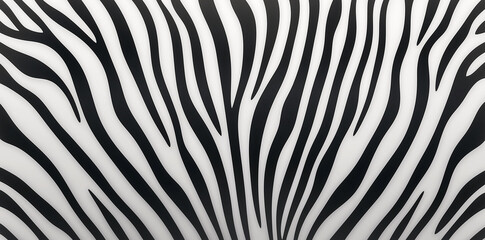 Fototapeta premium Black and white zebra fur pattern, seamless texture with flowing lines, creates striking visual effect. Ideal for various design applications