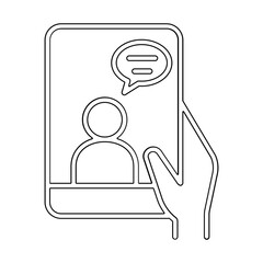 Influencer icon in line style