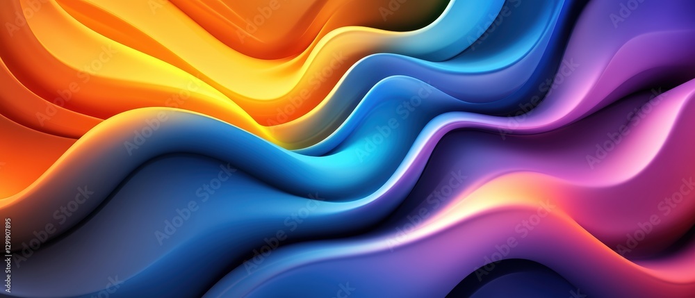 Poster abstract background featuring colorful waves and dynamic patterns in vibrant hues