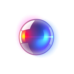 Mirror holographic 3D icon. neon symbol vector illustration isolated on white background. Generative AI