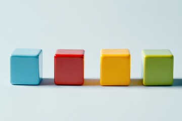 Four Colorful Cubes in a Row