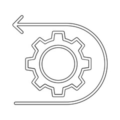 Process icon in line style