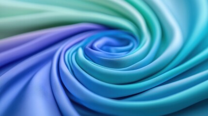 Fototapeta premium Swirling fabric in shades of blue and green reflects artistic design and textile craftsmanship