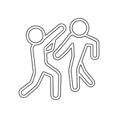 Fighting icon in line style