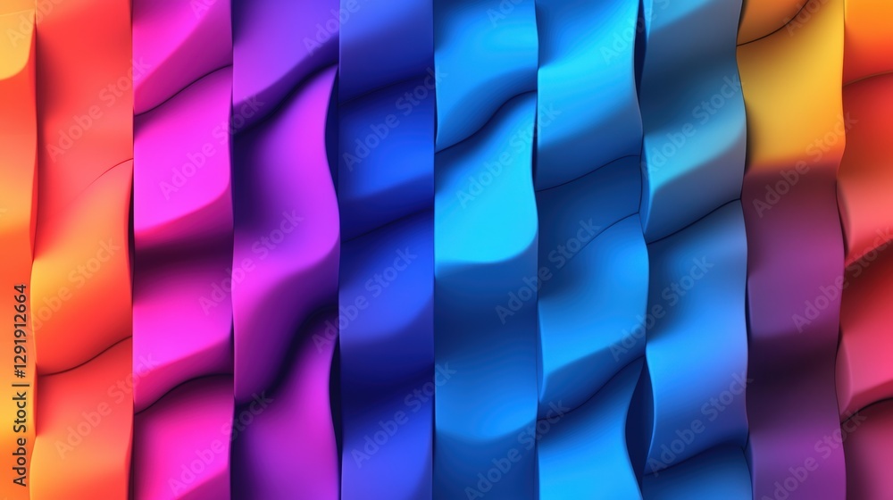 Poster abstract background featuring colorful wavy lines with a photo overlay for design and presentation p