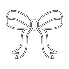 Bow icon in line style